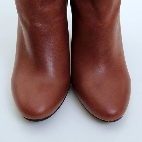 Lucky Brand Walwyn Leather Mid Calf Block Heeled Booties - Picture 10 of 14